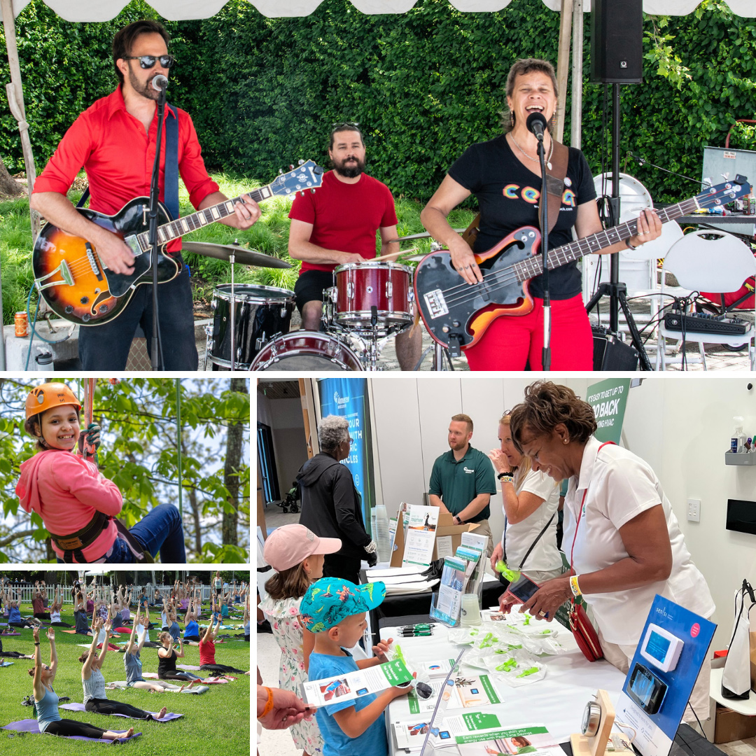 Mosaic of photos from past Green Living Festivals